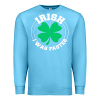 Ocean Blue irish i was faster Premium Sweatshirt - linhVisuals