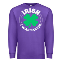 Purple irish i was faster Premium Sweatshirt - linhVisuals