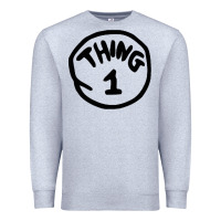 Heather Grey thing 1 thing 2 buddies lover Premium Sweatshirt - linhVisuals