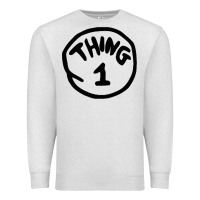 Oatmeal Heather thing 1 thing 2 buddies lover Premium Sweatshirt - linhVisuals