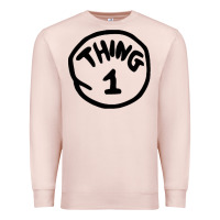 Pale Pink thing 1 thing 2 buddies lover Premium Sweatshirt - linhVisuals