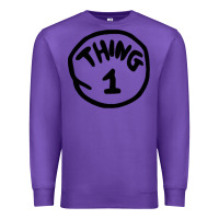 Purple thing 1 thing 2 buddies lover Premium Sweatshirt - linhVisuals
