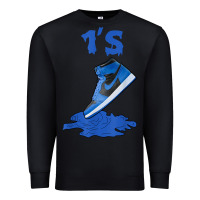 Black 1 retro high og dark marina blue tee shoes dripping got em t shirt Premium Sweatshirt - linhVisuals