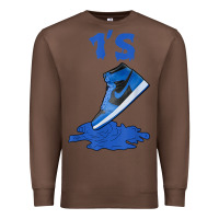 Chestnut 1 retro high og dark marina blue tee shoes dripping got em t shirt Premium Sweatshirt - linhVisuals