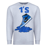 Heather Grey 1 retro high og dark marina blue tee shoes dripping got em t shirt Premium Sweatshirt - linhVisuals