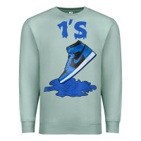 Seafoam 1 retro high og dark marina blue tee shoes dripping got em t shirt Premium Sweatshirt - linhVisuals