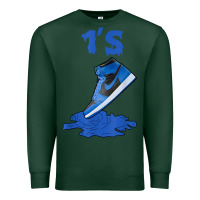 Sports Green 1 retro high og dark marina blue tee shoes dripping got em t shirt Premium Sweatshirt - linhVisuals