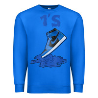 True Royal 1 retro high og dark marina blue tee shoes dripping got em t shirt Premium Sweatshirt - linhVisuals