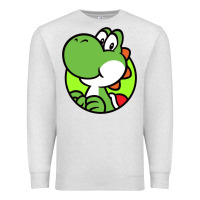Oatmeal Heather Cartoon Yoshi Premium Sweatshirt - linhVisuals