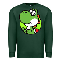 Sports Green Cartoon Yoshi Premium Sweatshirt - linhVisuals