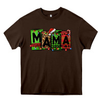 Chocolate Brown Christmas mama Heavy Core Tee - Jasminsmagicworld