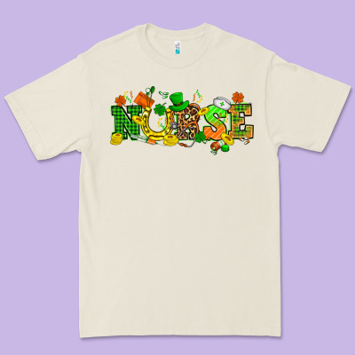 St. Patricks Day Nurse Premium Tee Designed By Howdyjamesfarm