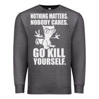 Charcoal Heather kill yourself classic foamy the squirrel Premium Sweatshirt - linhVisuals