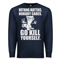 Navy kill yourself classic foamy the squirrel Premium Sweatshirt - linhVisuals