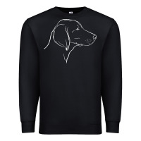 Black weimaraner t  shirt weimaraner dog line art Premium Sweatshirt - linhVisuals