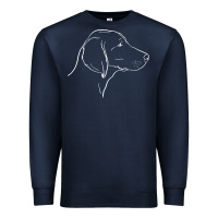 Navy weimaraner t  shirt weimaraner dog line art Premium Sweatshirt - linhVisuals