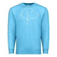 Ocean Blue weimaraner t  shirt weimaraner dog line art Premium Sweatshirt - linhVisuals