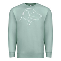 Seafoam weimaraner t  shirt weimaraner dog line art Premium Sweatshirt - linhVisuals