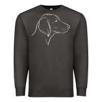 Smoke weimaraner t  shirt weimaraner dog line art Premium Sweatshirt - linhVisuals