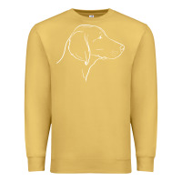 Antique Gold weimaraner t  shirt weimaraner dog line art Premium Sweatshirt - linhVisuals