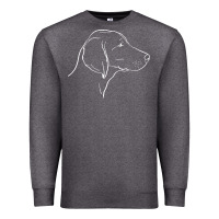 Charcoal Heather weimaraner t  shirt weimaraner dog line art Premium Sweatshirt - linhVisuals