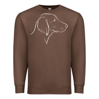 Chestnut weimaraner t  shirt weimaraner dog line art Premium Sweatshirt - linhVisuals