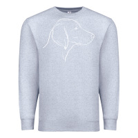 Heather Grey weimaraner t  shirt weimaraner dog line art Premium Sweatshirt - linhVisuals