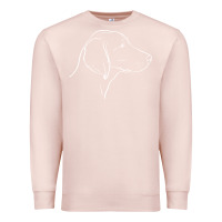 Pale Pink weimaraner t  shirt weimaraner dog line art Premium Sweatshirt - linhVisuals