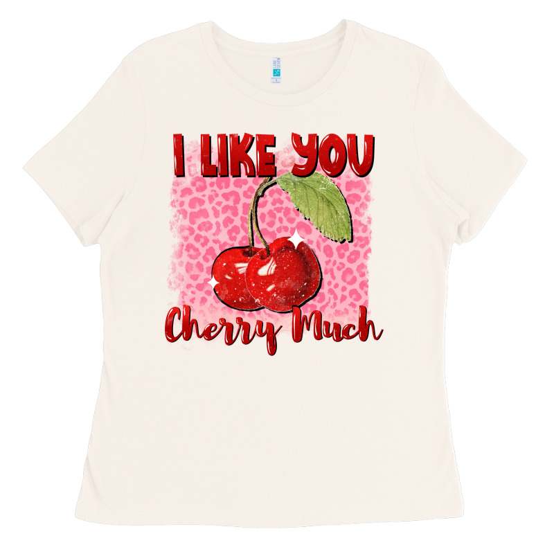 I Like You Cherry Much Valentine's Day Ladies Tee by FaDigitalArtStudio | Teevron