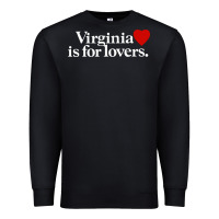 Black VIRGINIA IS FOR LOVERS Premium Sweatshirt - linhVisuals