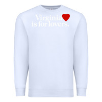 White VIRGINIA IS FOR LOVERS Premium Sweatshirt - linhVisuals