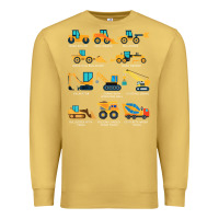 Antique Gold construction excavator vehicle boys builder heavy equipment t shirt Premium Sweatshirt - linhVisuals