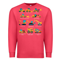 Cardinal construction excavator vehicle boys builder heavy equipment t shirt Premium Sweatshirt - linhVisuals