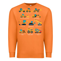 Carrot construction excavator vehicle boys builder heavy equipment t shirt Premium Sweatshirt - linhVisuals