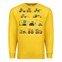 Lemon construction excavator vehicle boys builder heavy equipment t shirt Premium Sweatshirt - linhVisuals