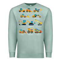Seafoam construction excavator vehicle boys builder heavy equipment t shirt Premium Sweatshirt - linhVisuals