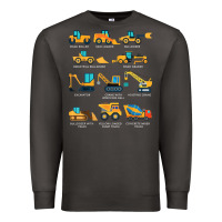 Smoke construction excavator vehicle boys builder heavy equipment t shirt Premium Sweatshirt - linhVisuals