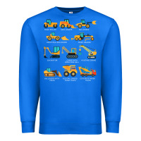 True Royal construction excavator vehicle boys builder heavy equipment t shirt Premium Sweatshirt - linhVisuals