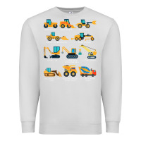 Dove Grey construction excavator vehicle boys builder heavy equipment t shirt Premium Sweatshirt - linhVisuals