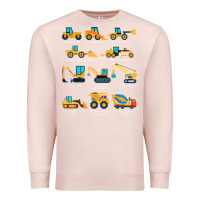 Pale Pink construction excavator vehicle boys builder heavy equipment t shirt Premium Sweatshirt - linhVisuals