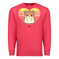 Cardinal cute hamster design retro heart shape vintage t shirt Premium Sweatshirt - linhVisuals