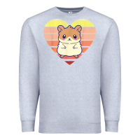 Heather Grey cute hamster design retro heart shape vintage t shirt Premium Sweatshirt - linhVisuals