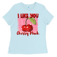 I Like You Cherry Much Valentine's Day Ladies Tee | Teevron