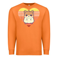 Carrot cute hamster design retro heart shape vintage t shirt Premium Sweatshirt - linhVisuals