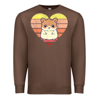 Chestnut cute hamster design retro heart shape vintage t shirt Premium Sweatshirt - linhVisuals