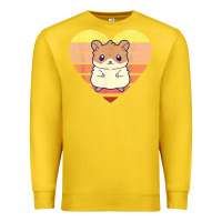 Lemon cute hamster design retro heart shape vintage t shirt Premium Sweatshirt - linhVisuals