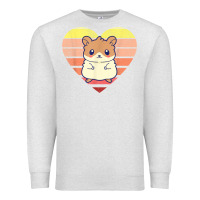 Oatmeal Heather cute hamster design retro heart shape vintage t shirt Premium Sweatshirt - linhVisuals