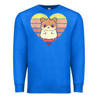 True Royal cute hamster design retro heart shape vintage t shirt Premium Sweatshirt - linhVisuals