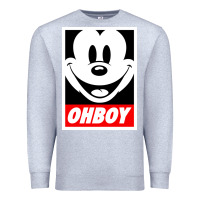 Heather Grey ohboy Premium Sweatshirt - linhVisuals