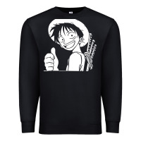 Black luffy one piece Premium Sweatshirt - linhVisuals